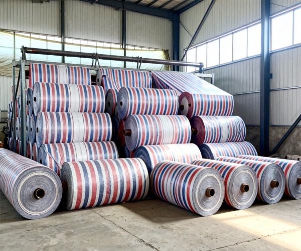 内蒙古彩条布 蓝白双色防水篷布厂家批发